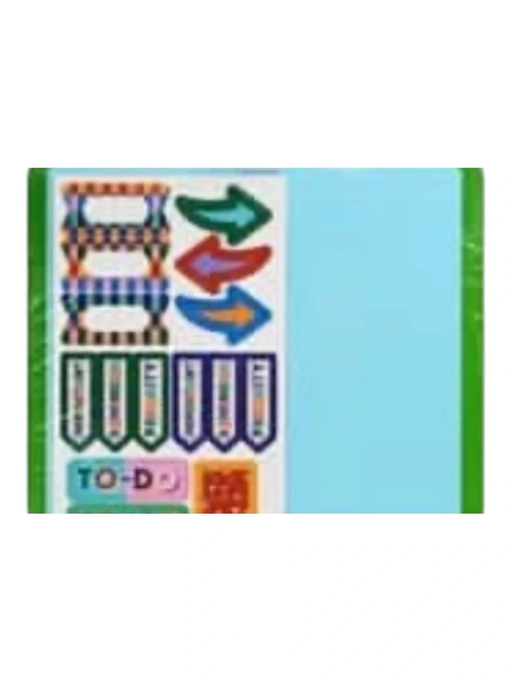 Magnetic Dry Erase Board with Green Frame and Blue Surface - Stationery Set